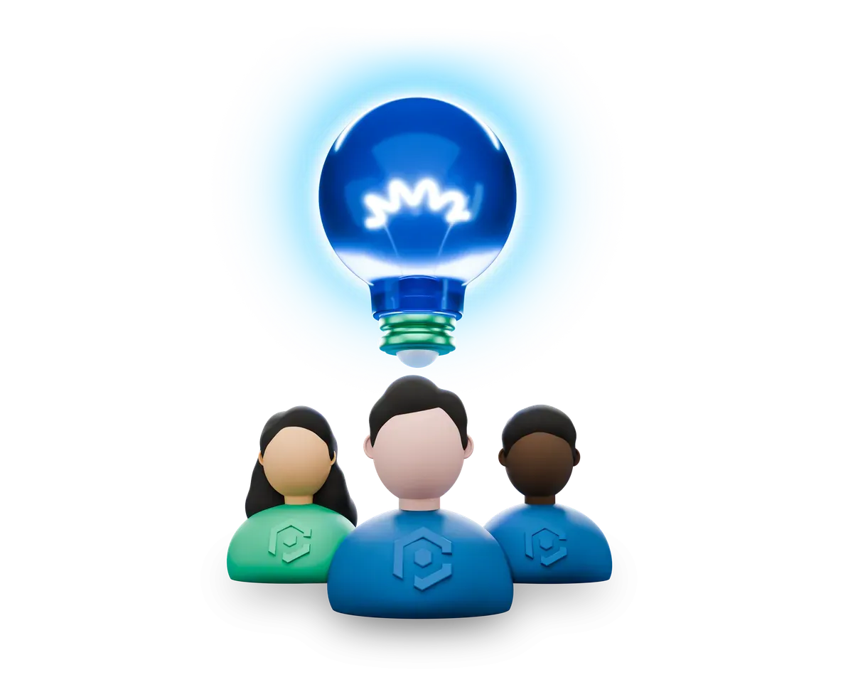 3D illustration of the advisory and communication challenges CyPro Labs is solving